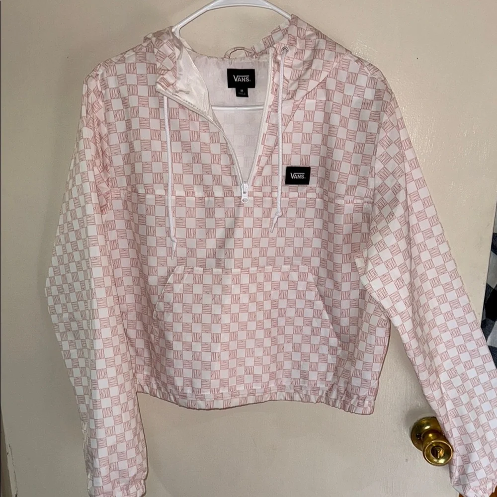 Vans Pink and White Checkered Jacket - Picture 1 of 4